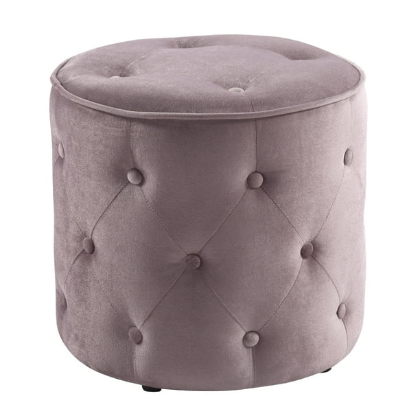 Velvet Upholstered Tuffet Grey Buttoned Round Footstools Tables Square Ottomans Velvet Upholstered Tuffet Grey Buttoned Round Footstools Tables Square Ottomans